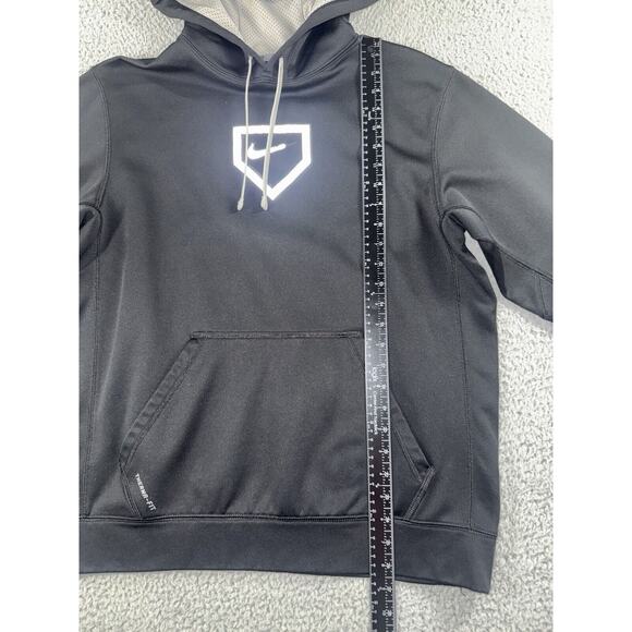 Nike Therma Fit Hoodie‎ Men Medium Center Swoosh Pullover - Picture 4 of 8